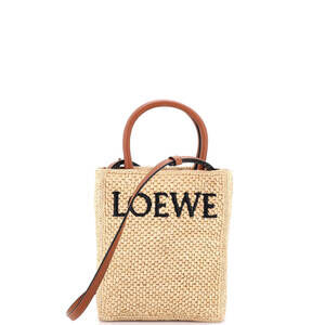 Loewe A5 Tote Raffia and Leather